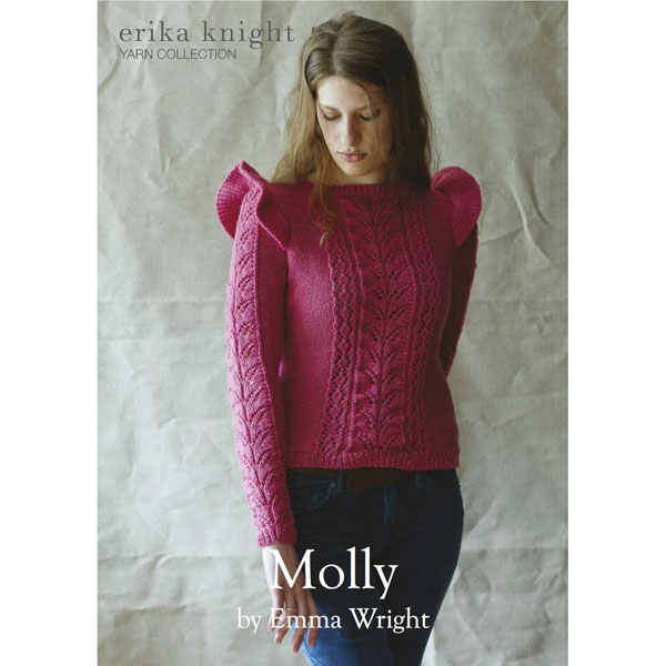 British Knights Erika Knight Ladies Sweater Knitting Pattern Molly In DK British Blue 100 